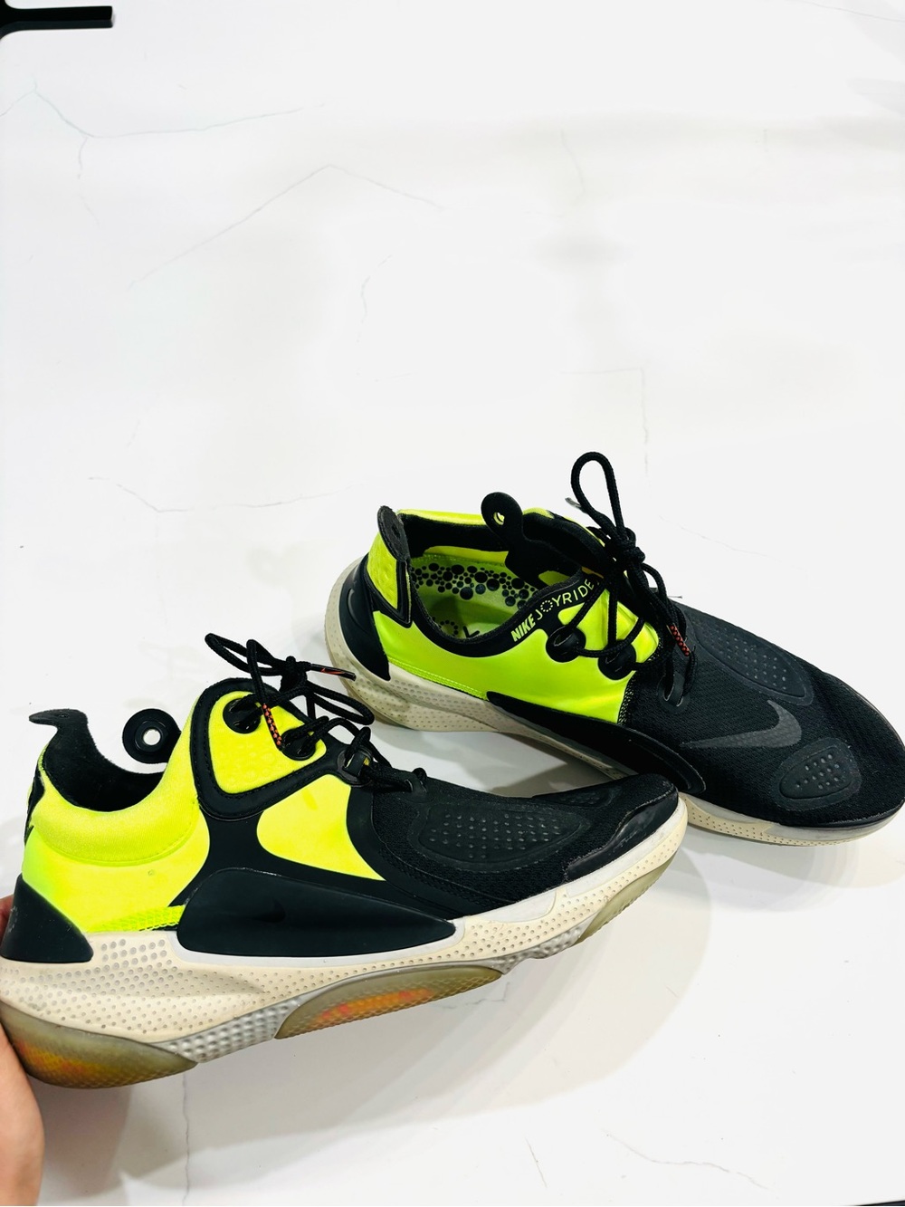 Nike Black and Neon Yellow Athletic Shoe
